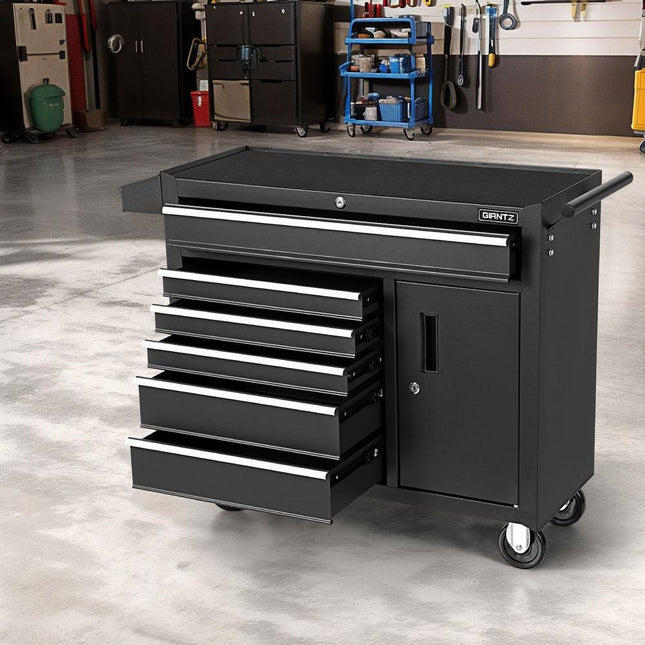 Giantz 6 Drawer Tool Box Chest Cabinet Toolbox Storage Garage Organiser Wheels.