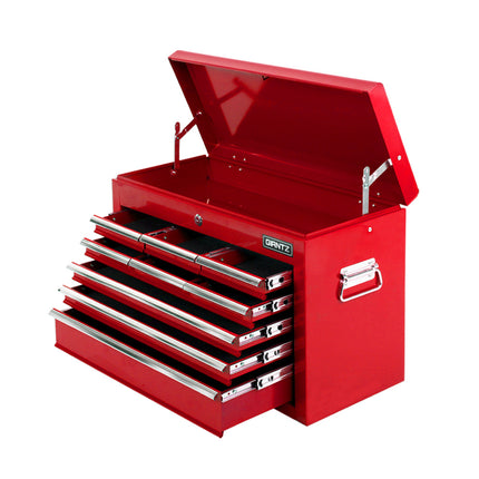 Giantz 9 Drawer Tool Box Cabinet Chest Toolbox Storage Garage Organiser Red.