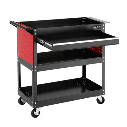 Giantz Tool Trolley Cart Rolling Cabinet with Drawer Workshop Garage Storage.