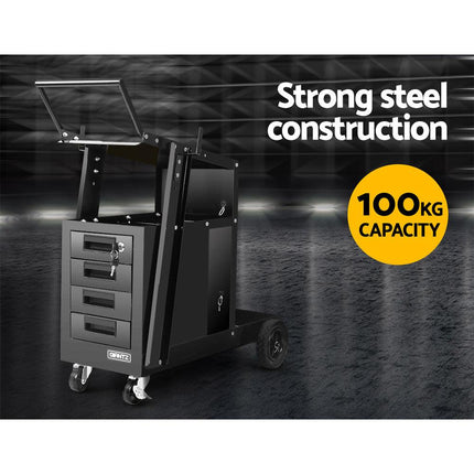 Giantz Welding Trolley Cart 4 Drawer MIG TIG ARC Welder Plasma Cutter.