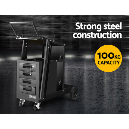 Giantz Welding Trolley Cart 4 Drawer MIG TIG ARC Welder Plasma Cutter.