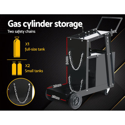 Giantz Welding Trolley Cart 4 Drawer MIG TIG ARC Welder Plasma Cutter.