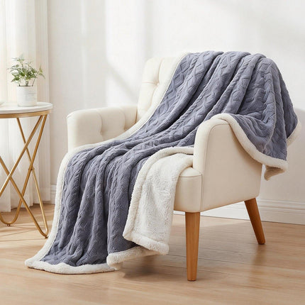 Giselle 152x203cm Throw Blanket Double-Sided Fleece Lightweight For Sofa Couch Bed Queen.