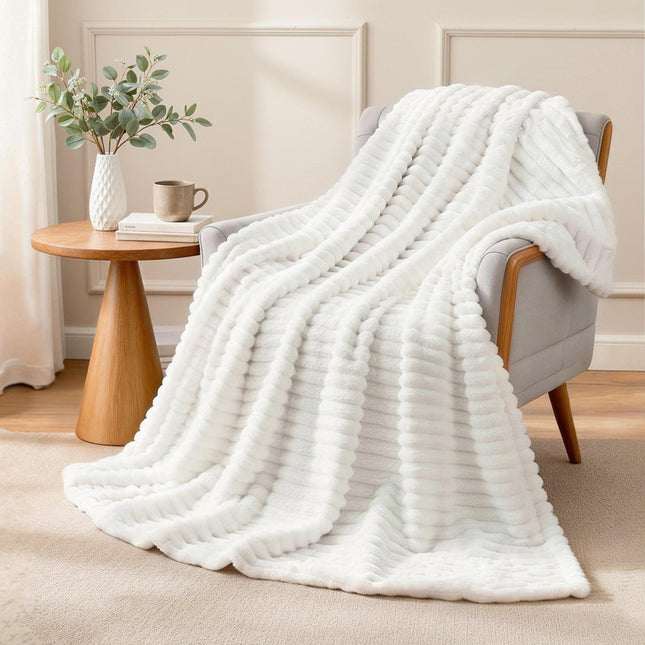 Giselle 203x230cm Throw Blanket Fleece Soft Lightweight Cozy Sofa Couch Bed Throw.