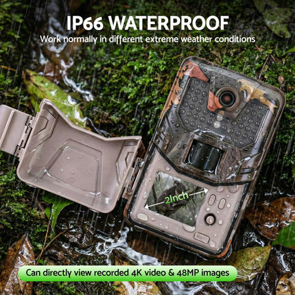 UL-TECH 4K WiFi Trail Camera 48MP 0.2s Trigger Game Camera Camo.