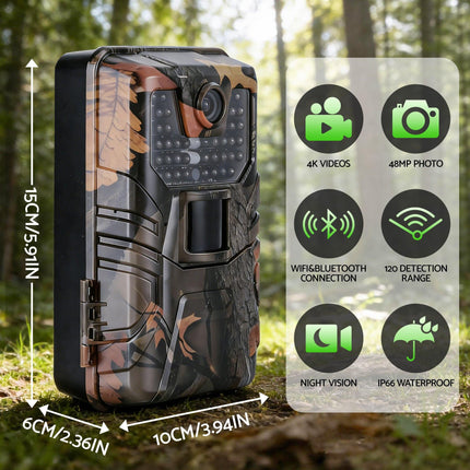 UL-TECH 4K WiFi Trail Camera 48MP 0.2s Trigger Game Camera Camo.