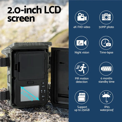 UL-tech Solar Trail Camera 4K 50MP Wildlife.