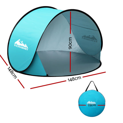 Weisshorn Pop Up Beach Tent Camping Portable Sun Shade Shelter Fishing.