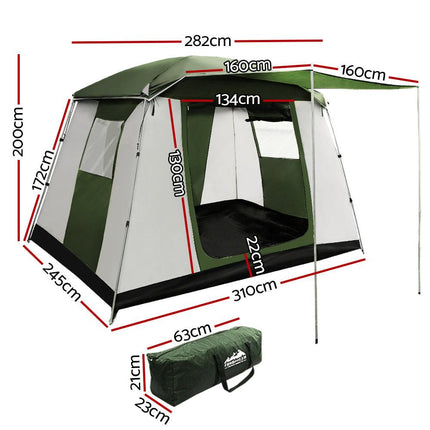 Weisshorn Family Camping Tent 6 Person Hiking Beach Tents Dome Shelter.