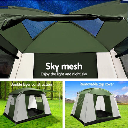 Weisshorn Family Camping Tent 6 Person Hiking Beach Tents Dome Shelter.
