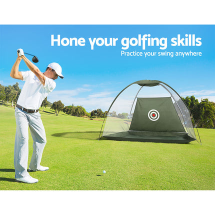 Everfit 3M Golf Practice Net Portable Training Aid Driving Target Tent Green.