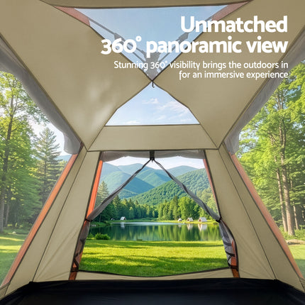 Weisshorn Pop Up Camping Tent 3-4 Person Automatic Tent Instant Setup Waterproof.