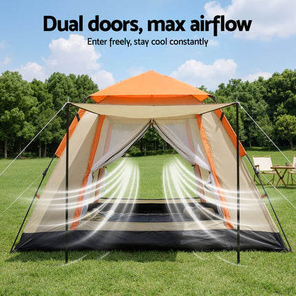 Weisshorn Pop Up Camping Tent 3-4 Person Automatic Tent Instant Setup Waterproof.
