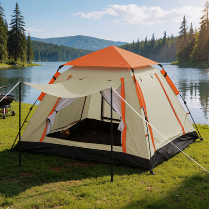 Weisshorn Pop Up Camping Tent 3-4 Person Automatic Tent Instant Setup Waterproof.