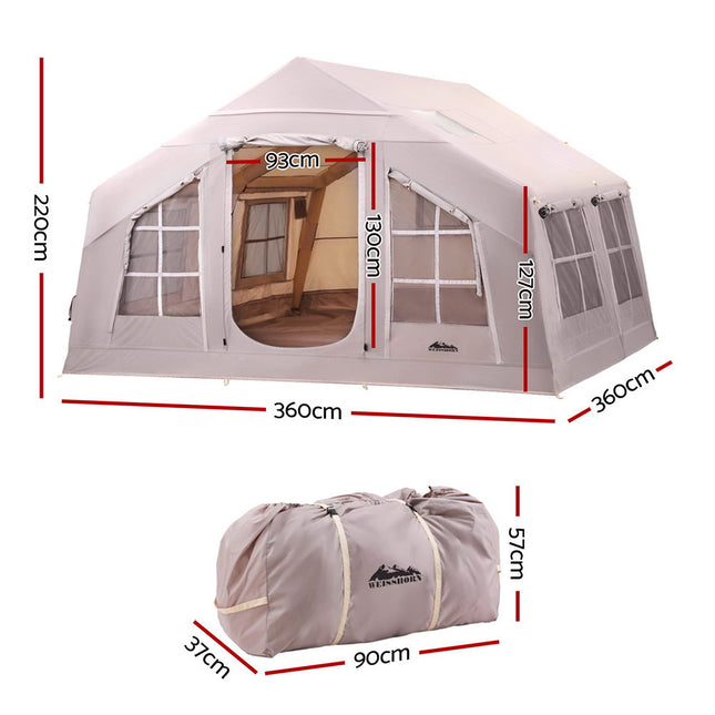 Weisshorn Camping Tent Inflatable Beach Tent 6 Person 360CM.