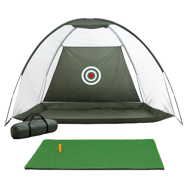 Everfit 3M Golf Practice Net And Training Mat Set Driving Target Green.