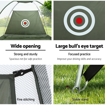 Everfit 3M Golf Practice Net And Training Mat Set Driving Target Green.