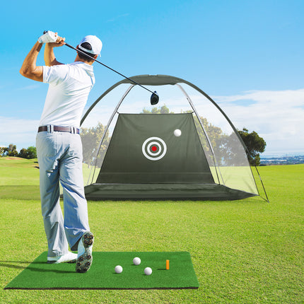 Everfit 3M Golf Practice Net And Training Mat Set Driving Target Green.
