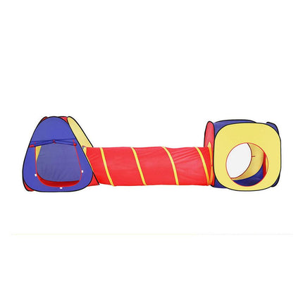 Keezi Kids Playhouse Play Tent Pop Up Teepee Castle Crawl Tunnel Outdoor Indoor Toys Children Gift.