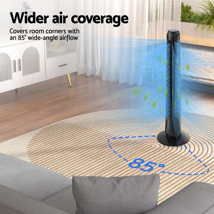 Devanti Tower Fan Oscillating 3 Speeds with Remote 93cm.