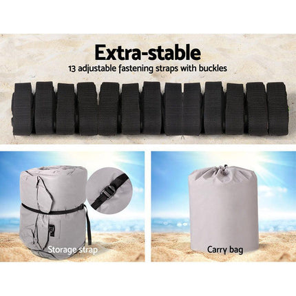 Seamanship Boat Cover 21-23ft Trailerable Jumbo Marine 600D Heavy Duty Grey.