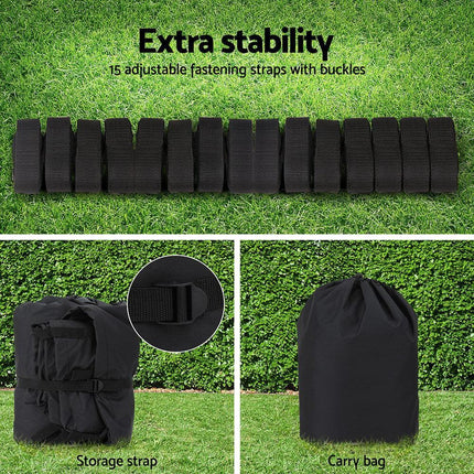 Seamanship Boat Cover 25-27ft Trailerable Jumbo Marine 600D Heavy Duty Black.