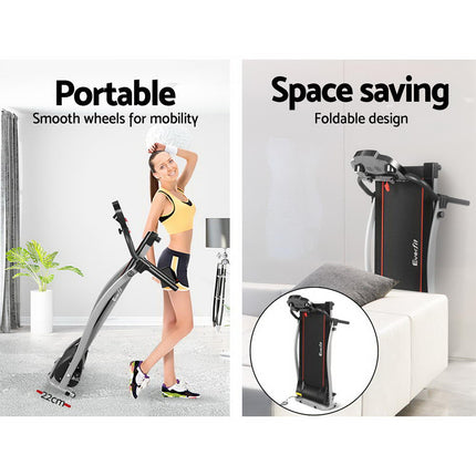 Everfit Treadmill Electric Home Gym Fitness Exercise Machine Foldable 340mm.