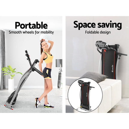 Everfit Treadmill Electric Home Gym Fitness Exercise Machine Foldable 340mm.