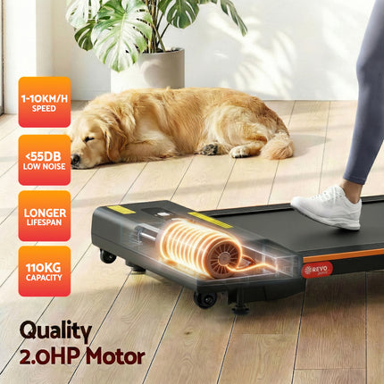 Everfit 3 in 1 Walking Pad Treadmill 12% Incline Under Desk Treadmills for Home Gym With 38cm Wide Belt.