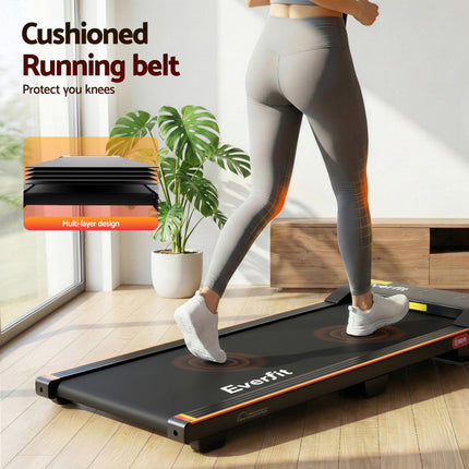 Everfit 3 in 1 Walking Pad Treadmill 12% Incline Under Desk Treadmills for Home Gym With 38cm Wide Belt.