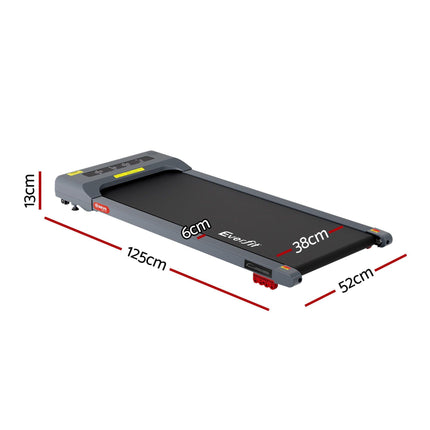 Everfit Treadmill Electric Walking Pad Incline Under Desk Home Gym 380mm Grey.