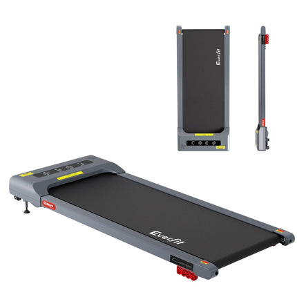 Everfit Treadmill Electric Walking Pad Incline Under Desk Home Gym 380mm Grey.
