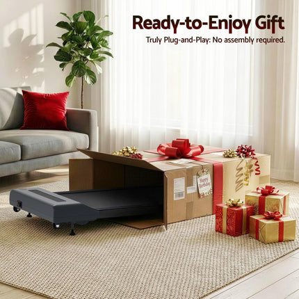 Everfit Treadmill Electric Walking Pad Incline Under Desk Home Gym 380mm Grey.