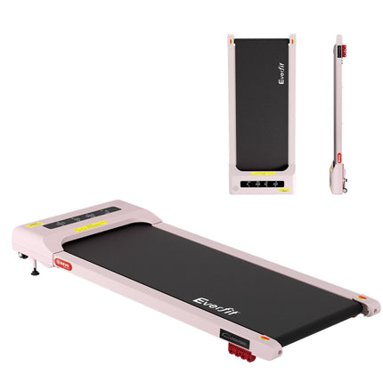 Everfit Treadmill Electric Walking Pad Incline Under Desk Home Gym 380mm Pink.