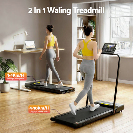 Everfit Treadmill Electric Walking Pad Under Desk Home Gym Fitness 380mm Black.