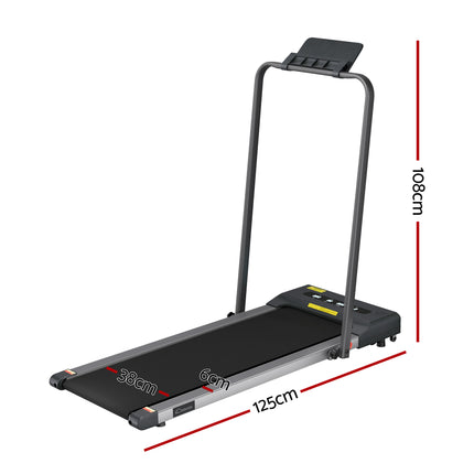 Everfit Treadmill Electric Walking Pad Under Desk Home Gym Fitness 380mm Grey.