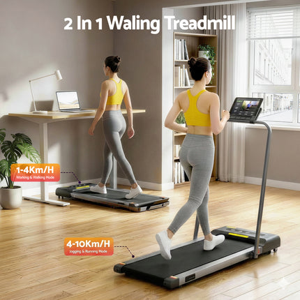 Everfit Treadmill Electric Walking Pad Under Desk Home Gym Fitness 380mm Grey.