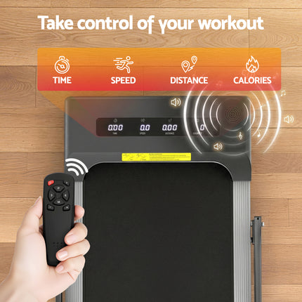 Everfit Treadmill Electric Walking Pad Under Desk Home Gym Fitness 380mm Grey.