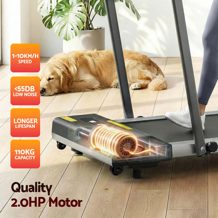 Everfit Treadmill Electric Walking Pad Under Desk Home Gym Fitness 380mm Grey.