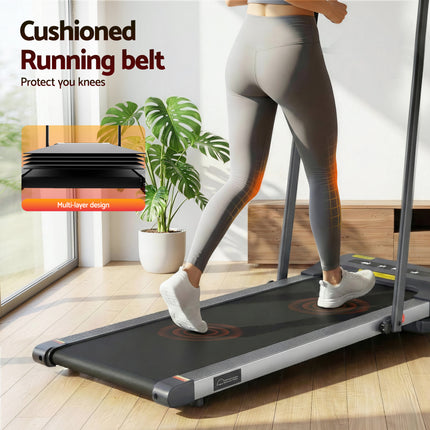 Everfit Treadmill Electric Walking Pad Under Desk Home Gym Fitness 380mm Grey.