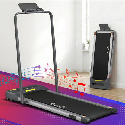 Everfit Treadmill Electric Walking Pad Under Desk Home Gym Fitness 380mm Grey.