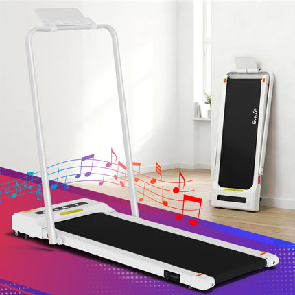 Everfit Treadmill Electric Walking Pad Under Desk Home Gym Fitness 380mm White.