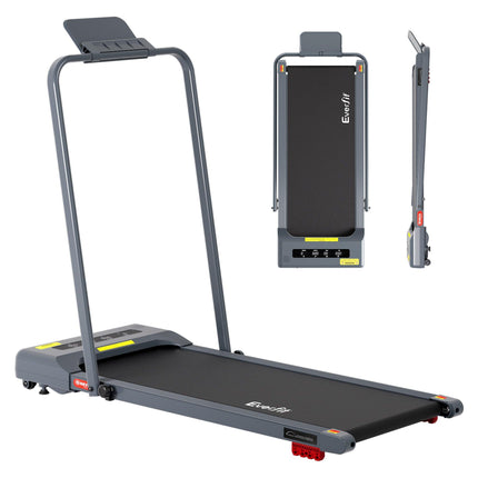 Everfit Treadmill Electric Walking Pad Incline Under Desk 380mm Grey.