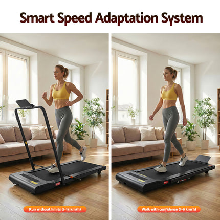 Everfit Treadmill Electric Walking Pad Under Desk Home Gym Fitness 400mm Black.