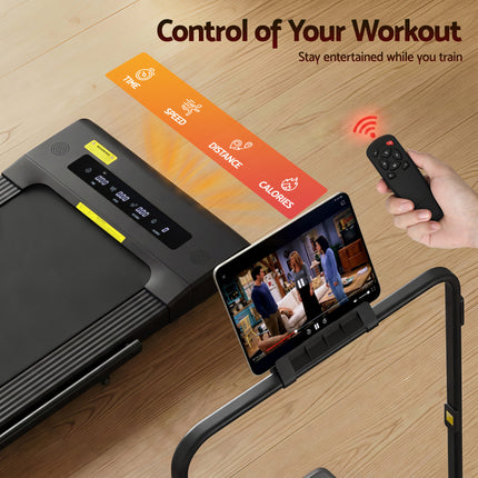 Everfit Treadmill Electric Walking Pad Under Desk Home Gym Fitness 400mm Black.
