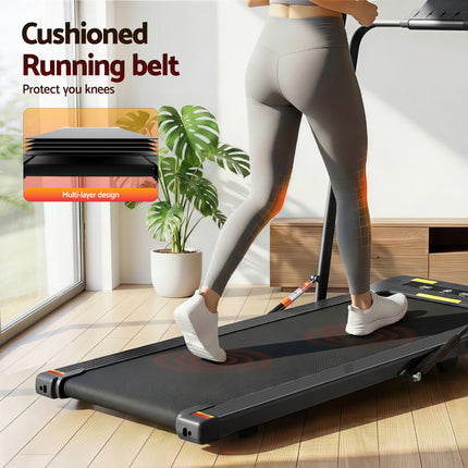 Everfit Treadmill Electric Walking Pad Under Desk Home Gym Fitness 400mm Black.