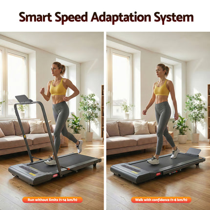 Everfit Treadmill Electric Walking Pad Under Desk Home Gym Fitness 400mm Grey.