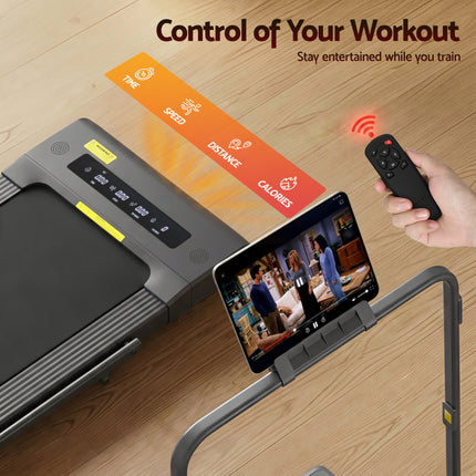 Everfit Treadmill Electric Walking Pad Under Desk Home Gym Fitness 400mm Grey.
