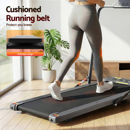 Everfit Treadmill Electric Walking Pad Under Desk Home Gym Fitness 400mm Grey.