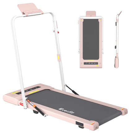 Everfit Treadmill Electric Walking Pad Under Desk Home Gym Fitness 400mm Pink.